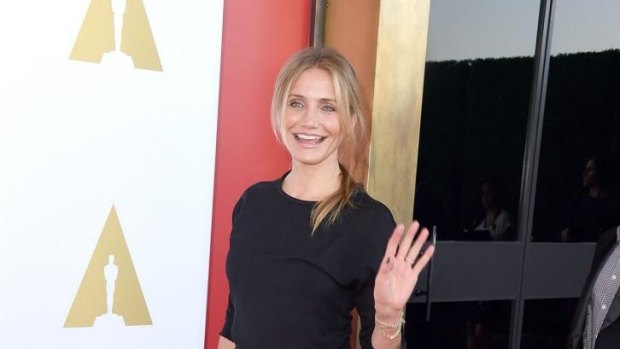 Cameron Diaz has been spotted wearing a diamond ring.