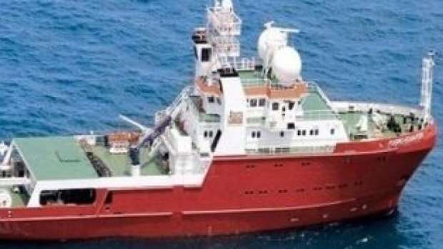 Fugro Equator MV, the Dutch ship used to map the Indian Ocean floor in the search for missing Malaysia Airlines flight MH370. 