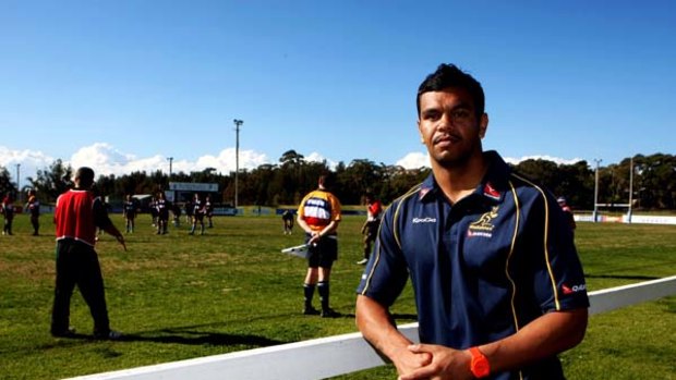 'There is a lot of talent' ... Kurtley Beale at the under-16 indigenous national titles at Sylvania Waters yesterday.