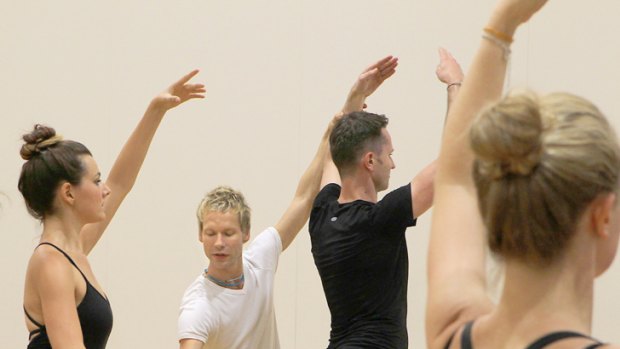 Absolute beginners ... ballet instructor Tibor Horvath welcomes novice dancers.