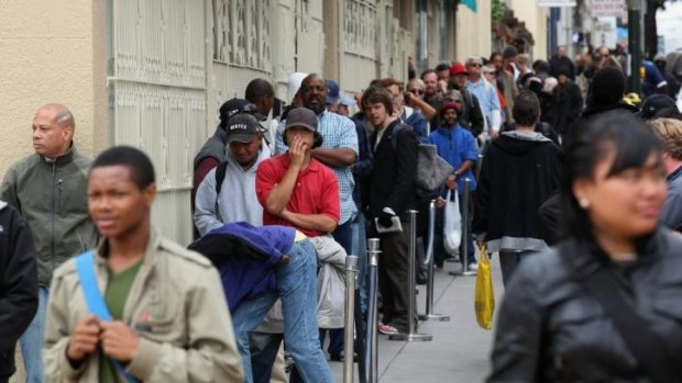 People line up to receive food relief in San Francisco. Piketty undeniably demonstrates that the US has hit record inequality with respect to both total income (the top 10 per cent get 50 per cent, the bottom 50 per cent get 20 per cent) and ownership of capital.