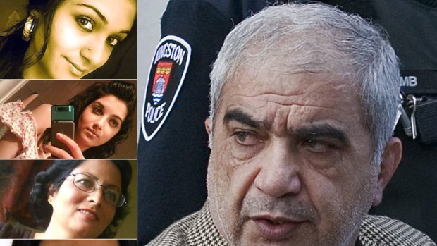 Father's reign of terror &#8230; clockwise from main picture: the guilty father, Mohammad Shafia; and victims Geeti, 13; co-wife Amir Mohammad, 53; Sahar, 17 and Zainab, 19.