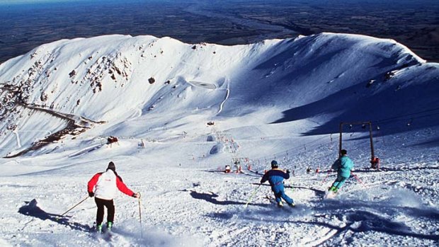 Windy conditions: 316 people have been stranded at the Mount Hutt's base building.