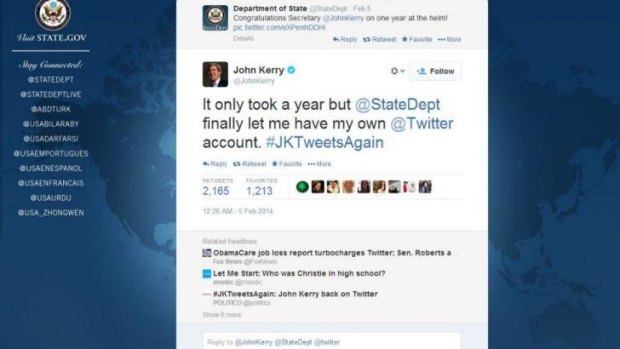 Secretary of State John Kerry welcomes social media clearance from the State Dept.