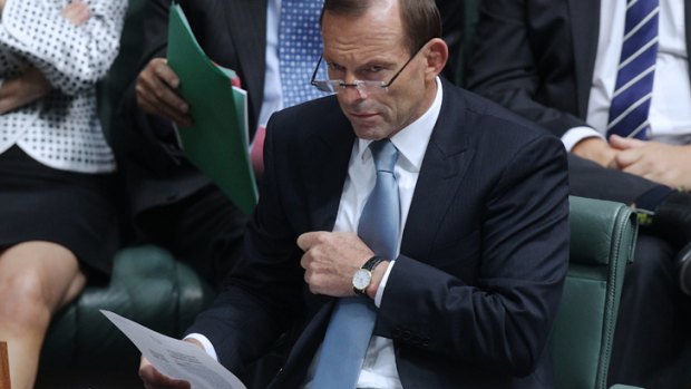 Tony Abbott in Parliament on Wednesday.