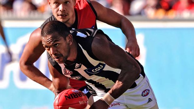 Magpie forward made backman Leon Davis was a brilliant contributor on Anzac Day with 28 possessions and five tackles.