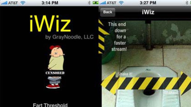 Screen grabs from the iWiz app.