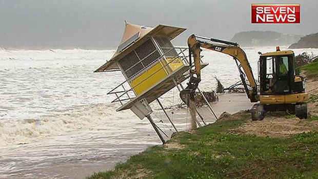 A lifeguard tower at Miami Beach has collapsed after erosion on the beach.