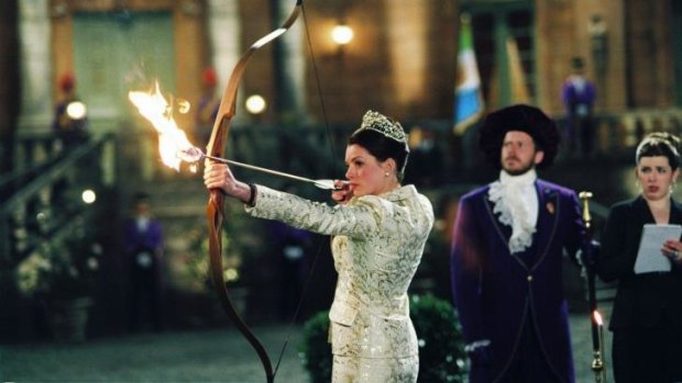 Anne Hathaway in a scene from 2004 sequel, The Princess Diaries 2: Royal Engagement.