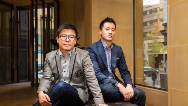 Airtasker co-founders Tim Fung and Jonathan Lui. Mr Fung says his organisation was not influenced by the recent release of the Unions NSW report.
