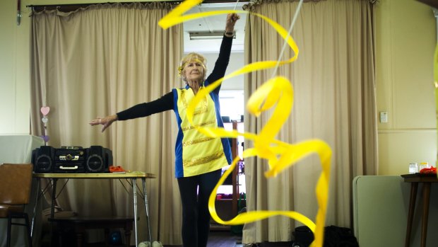 Rhythmic gymnastics and "gentle gym" instructor Doreen Wilson, 83.