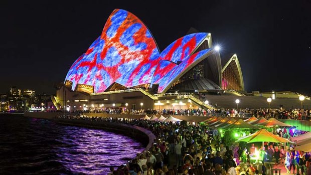 Lights spectacular: The Sydney Opera House during the 2014 Vivid festival.