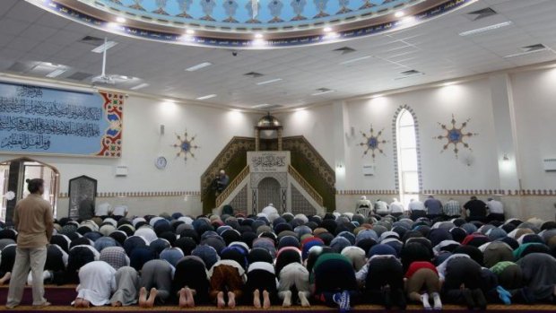 Prayer time: Lakemba Mosque opened its doors to the public for National Open Mosque Day.