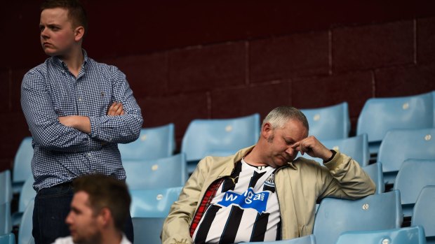 Relegation despair: Newcastle United fans know the devastation of a poor season.