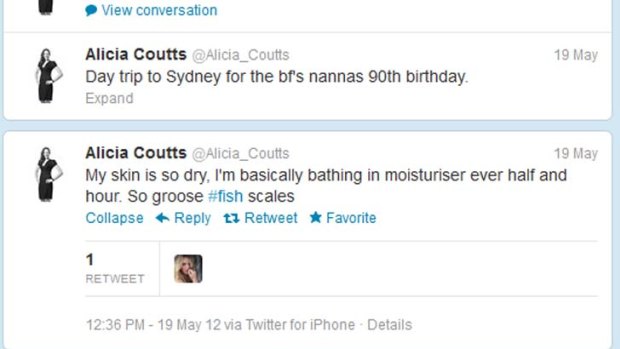 A tweet (not twugg) from Alicia Coutts last month.