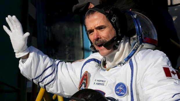 Veteran astronaut ... Hadfield has flown in space three times.