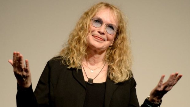 Mia Farrow after receiving the Leopard Award at the Locarno Film Festival. 