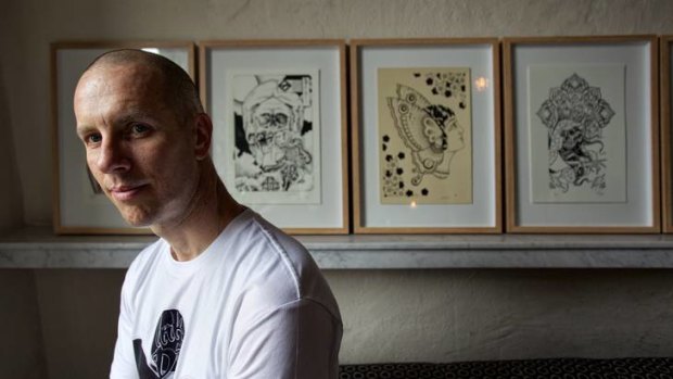 Tattoo artist Simon Moody, organiser of the <i>Ink Dots Black Spots</i> exhibition.