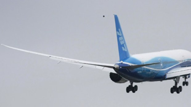Finally ... the Boeing 787 Dreamliner takes off on its maiden flight.