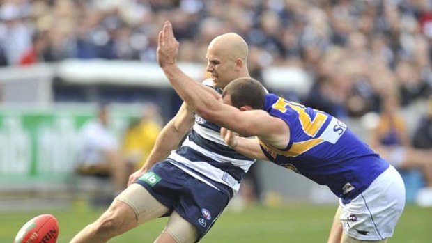 With 33 possessions and four goals, Gary Ablett had another day out at Skilled Stadium, although not without some painful moments.