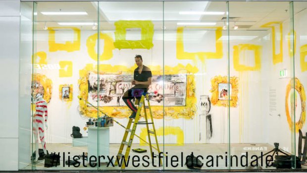 Shoppers at Westfield Carindale will be able to see Brisbane-born street artist Anthony Lister's fusion of art with fashion until June 5.