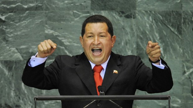 Hugo Frias, President of Venezuela, speaks during the 64th General Assembly at the United Nations in New York.