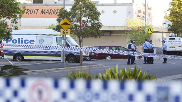Fatal shooting: Police on the scene at Villawood.