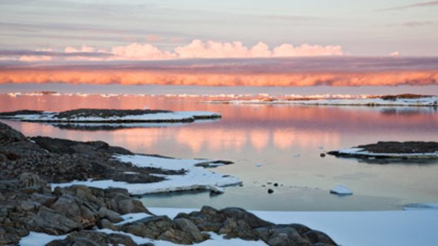 At the end of the world...sunset over Vincennes Bay, Antarctica. Nearby Casey Station will be taking part in Earth Hour on March 28.