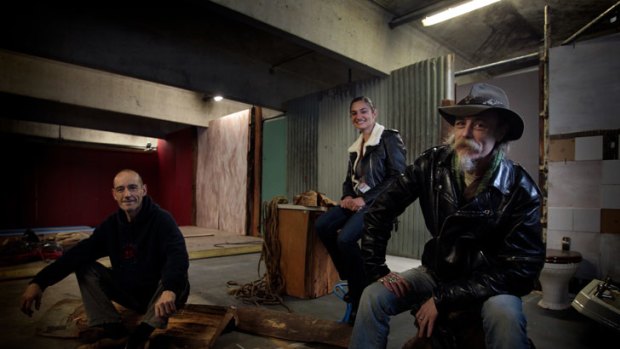 Off-stage roles: (From left) Homeless man and theatre usher Mark Rayner, play director Yma Zammit-Ross and public housing estate resident Nicholas Arnott.