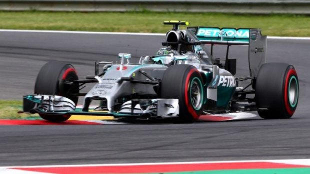Mercedes driver Nico Rosberg during Friday's practice for the Austrian Grand Prix.