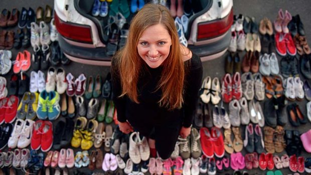 Dalice Kennedy is collecting shoes for donation to the needy through her charity Soles4Souls.