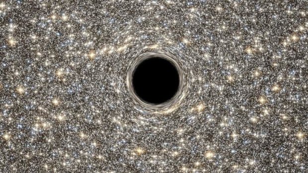 An artist's impression of the M60-UCD1 black hole.