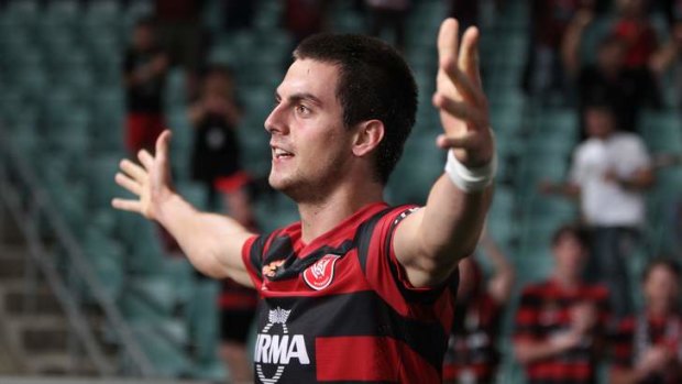 Full strength: Gun striker Tomi Juric, along with Brendon Santalab, is set to return for the Wanderers in time for the grand final rematch against the Mariners.