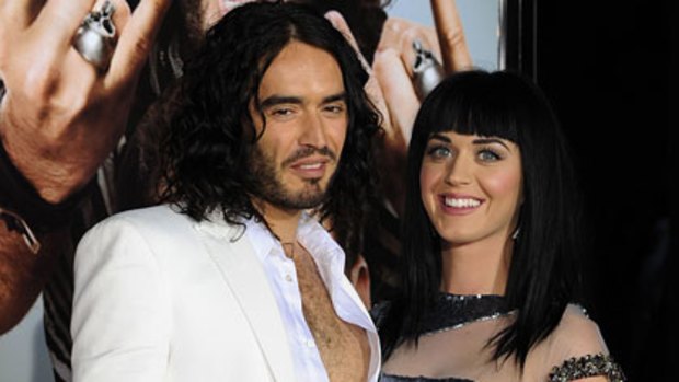 Big expectations ... Katy Perry and Russell Brand.