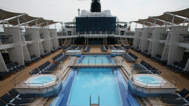Time for a dip: The Celebrity Silhouette pool.