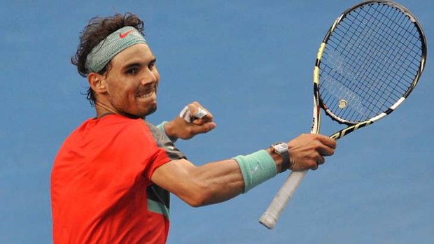 Oh what a feeling: Rafael Nadal still loves a win.