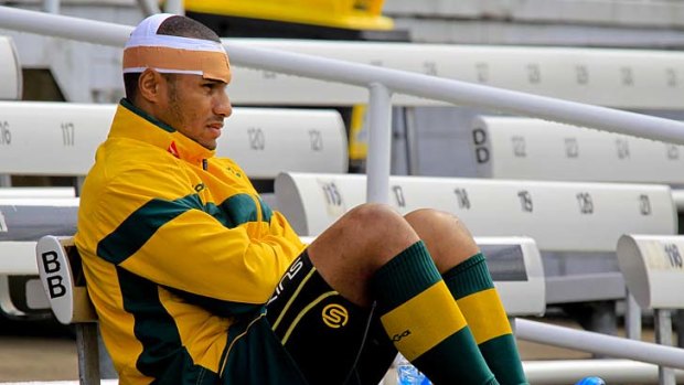 Dazed ... Will Genia suffered two head knocks at Wallabies training this week.