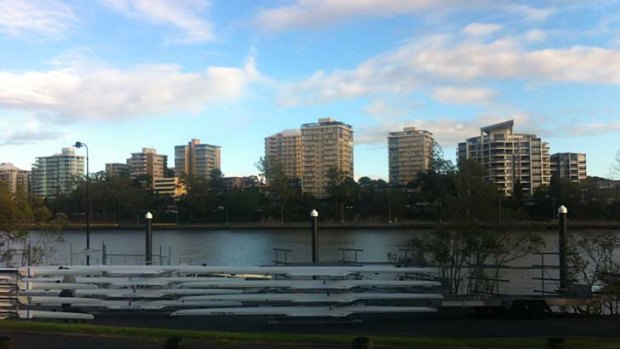 The scene at the Davies Park Rowing Complex.