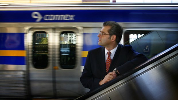 Connex chairman Jonathan Metcalfe at Flinders Street Station last week. He says patronage growth "greater than anywhere in Australia or probably anywhere else in the world" has caused problems.
