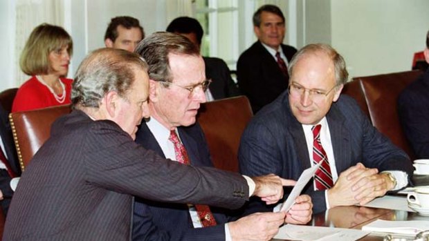 Old colleagues ... James Baker, George Bush and Dick Cheney.