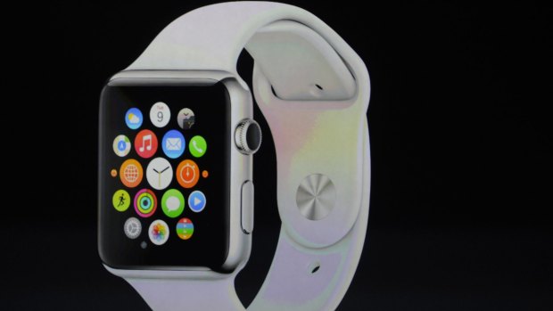 Tim Cook unveils the Apple Watch.