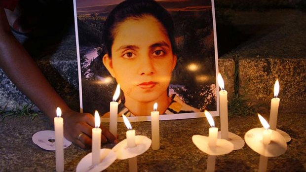 A candlelit vigil for Jacintha Saldanha, who died after a prank call by an Australian radio station.