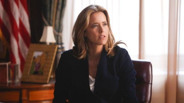 Yes ma'am: Tea Leoni as Elizabeth McCord, a shrewd and determined newly appointed Secretary of State.
