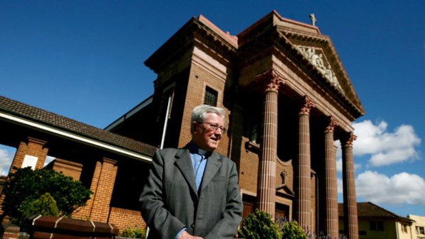 Geoffrey Robinson, now retired, outside St Joseph's Church, Enfield, NSW:  "I had to choose between loyalty to the Pope, or loyalty to the victims."