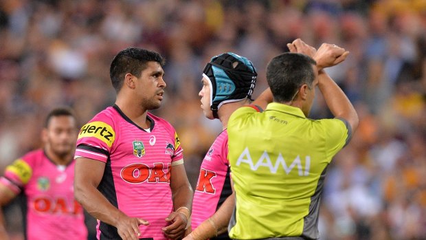 In hot water: Tyrone Peachey is put on report.