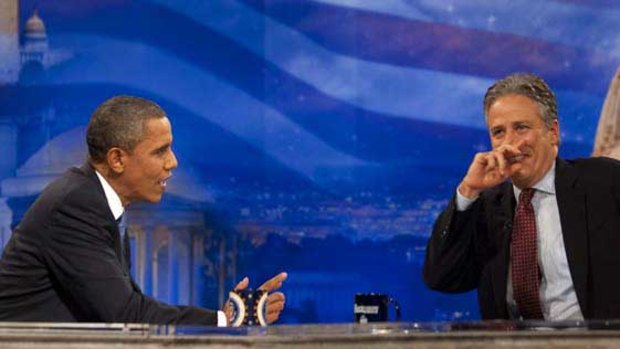 Barack Obama on the Daily Show with Jon Stewart.