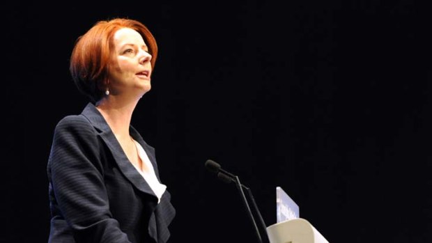 Time for reform ... Julia Gillard, pictured at the ACTU Congress yesterday, will miss Craig Thomson's address to Parliament.