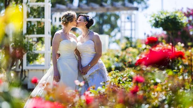 'At the end of the day, we got married': Shar and Tanya McKinlay.