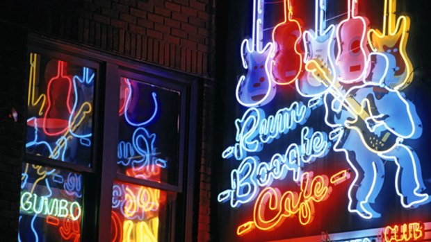 Strike a chord ... the bright lights of Beale Street.