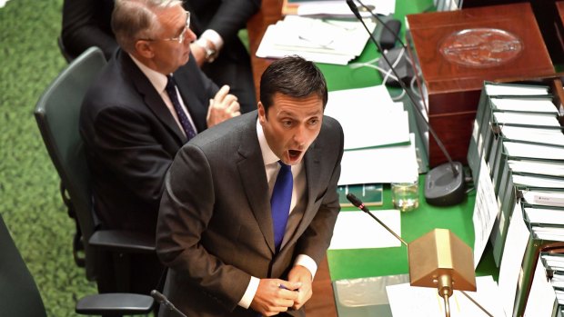 Opposition leader Matthew Guy was fired up.